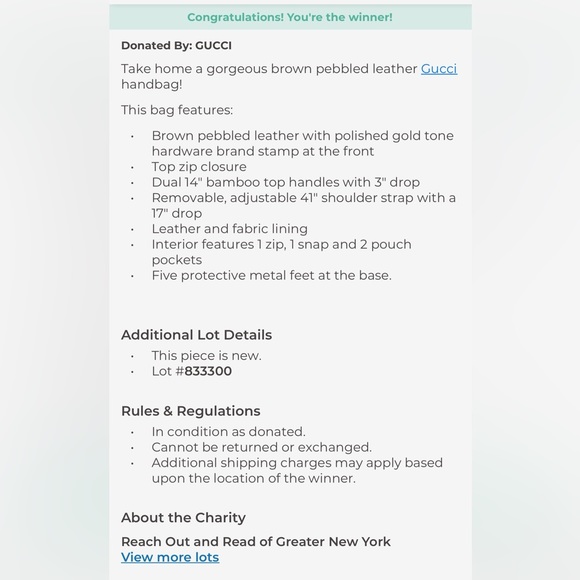 Gucci brown tote with bamboo handles!! Never used! NWOT - Picture 14 of 14